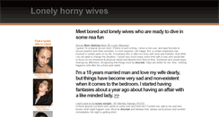 Desktop Screenshot of lonelyhornywifes.com